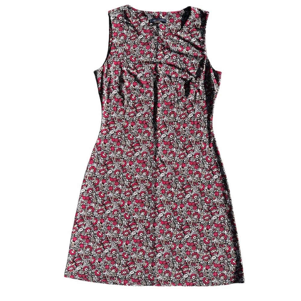 Tommy Hilfiger Women’s 2 Pink Tan White, Floral Sleeveless Shift Dress #A8UJ7U9A